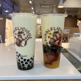 Strawberry mango sago and coconut slushie