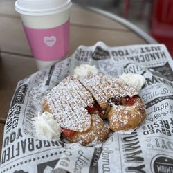 Main Street Coffee - Cupid's croissant with strawberries and Nutella