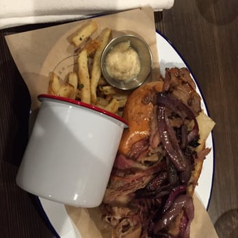 Park Distillery - Mesquite beef hoaggie and cheesy fat fries - Canadian (New) Near Me - Banff, Alberta Park Distillery - Mesquite beef hoaggie and cheesy fat fries - Canadian (New) Near Me - Banff, Alberta