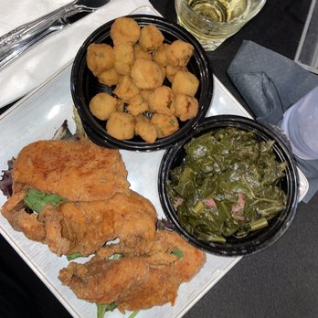 Sylks - Turkey Chops, Fried Okra, and collards with smoked Turkey! - Salad Near Me - Maple Heights, Ohio Sylks - Turkey Chops, Fried Okra, and collards with smoked Turkey! - Salad Near Me - Maple Heights, Ohio