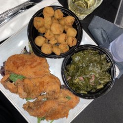 Sylks - Turkey Chops, Fried Okra, and collards with smoked Turkey!