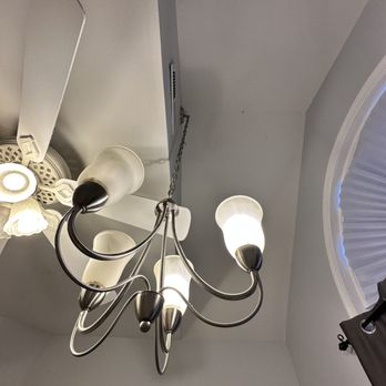 Smartwire - The light fixture's screw had fallen out causing the light to fall in the way of the fan. - Electricians Near Me - Ashland, Virginia