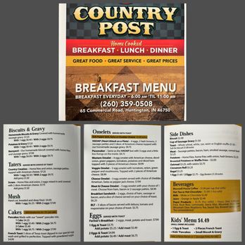 The Country Post - Breakfast served until 11 a.m. - American Near Me - Huntington, Indiana The Country Post - Breakfast served until 11 a.m. - American Near Me - Huntington, Indiana