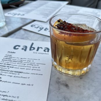 Cabra - Old Chili Chocolately Old-Fashioned - Peruvian Near Me - Los Angeles, California