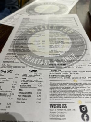 Menu photo 1 Twisted Egg Aurora, CO