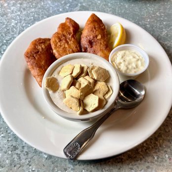Alaska King Crab Co. - Alaskan Beer Battered Cod w/ Clam Chowder Soup - Seafood Near Me - Ketchikan, Alaska Alaska King Crab Co. - Alaskan Beer Battered Cod w/ Clam Chowder Soup - Seafood Near Me - Ketchikan, Alaska