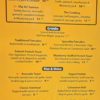 Scramble, a breakfast & lunch joint - menu - Breakfast & Brunch Near Me - Tempe, Arizona