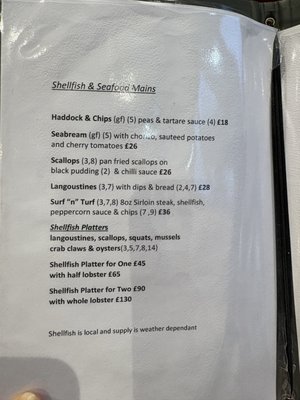 Menu photo 2 Claymore Restaurant Harrapool, HLD