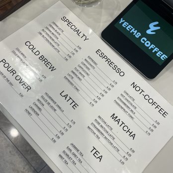 Yeems Coffee - Menu - Coffee & Tea Near Me - Gardena, California Yeems Coffee - Menu - Coffee & Tea Near Me - Gardena, California