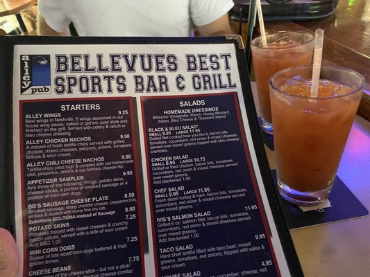 Menu photo 6 Alley Pub Nashville, TN