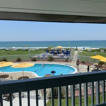 Seahawk Inn & Villas - Ocean and pool view from balcony - Hotels Near Me - Atlantic Beach, North Carolina