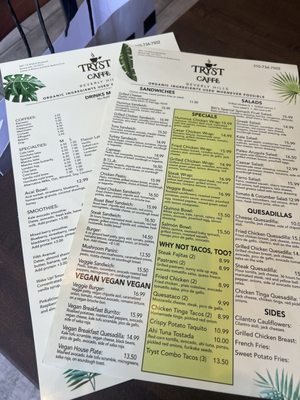 Menu photo 1 Tryst Caffe Beverly Hills, CA Menu photo 1 Tryst Caffe Beverly Hills, CA