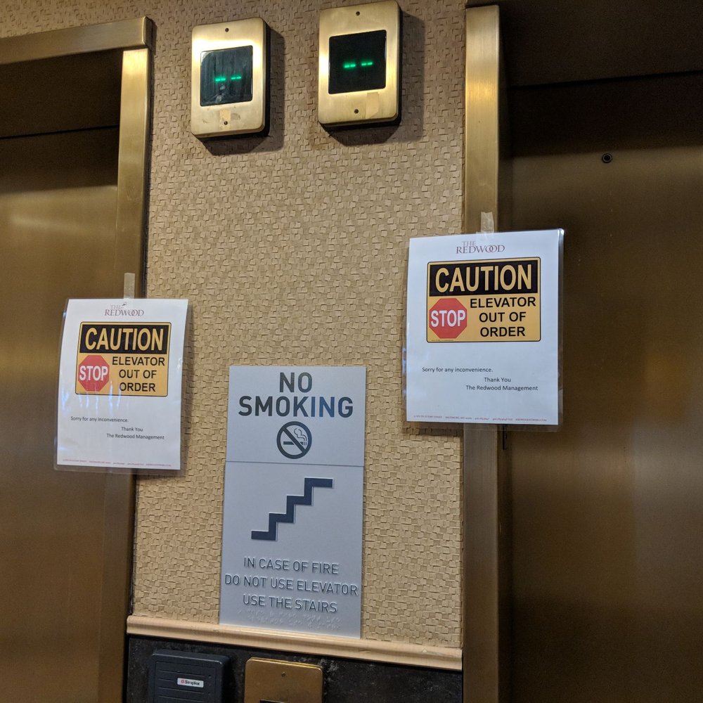 This is always happening. Don't live here. Residents were stuck in the elevator for almost an hour.