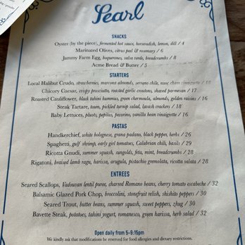 Pearl - Menu - Italian Near Me - San Francisco, California Pearl - Menu - Italian Near Me - San Francisco, California