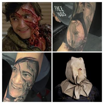 Black Coffin Tattoo - Jack Goodman and Jason Voorhees - Tattoo Near Me - St Paul, Minnesota Black Coffin Tattoo - Jack Goodman and Jason Voorhees - Tattoo Near Me - St Paul, Minnesota
