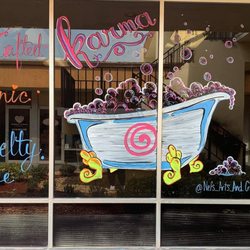Karma Bath & Body Co - Our beautiful window art!  It changes seasonally, too! ;)