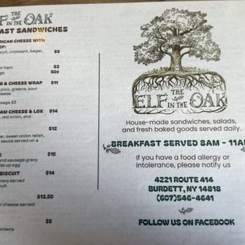 The Elf In The Oak - Salad Near Me - Burdett, New York