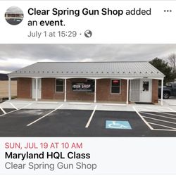 Clear Spring Gun Shop - HQL classes offered