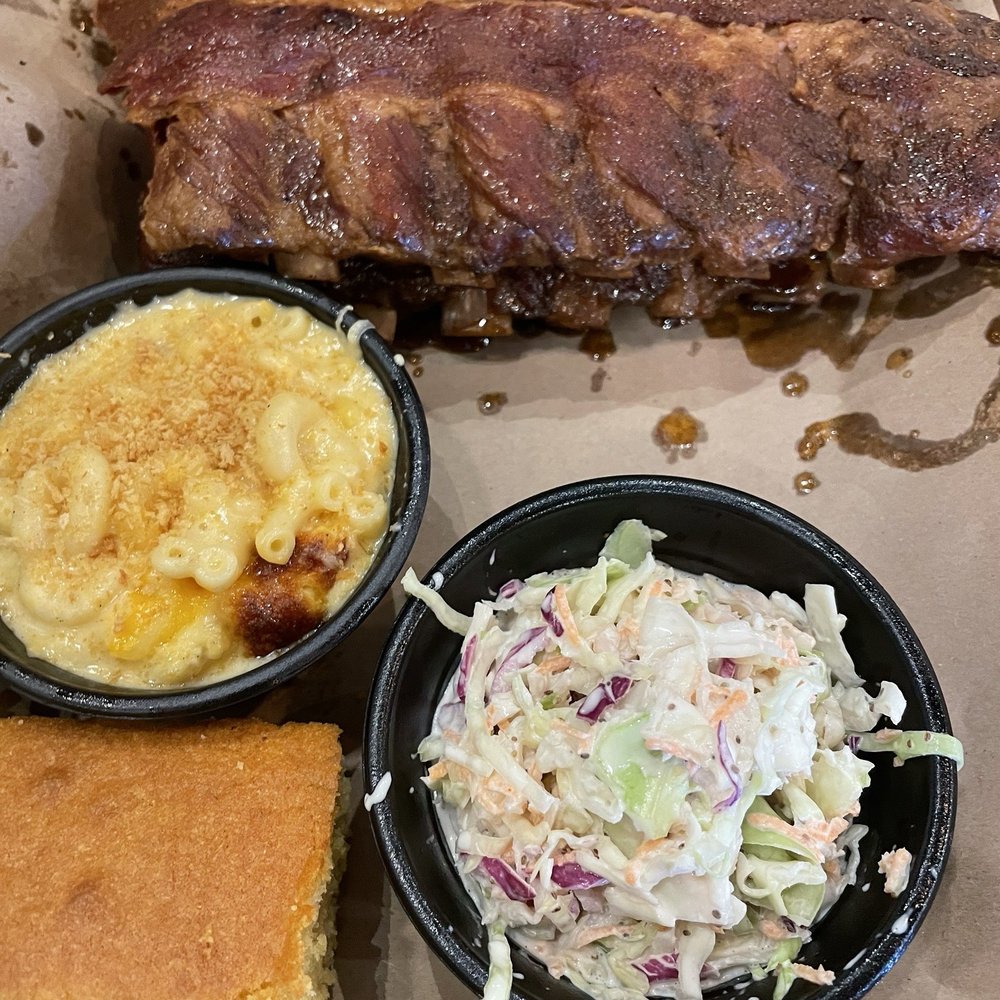 Ribs. Coleslaw and Mac and cheese Ribs. Coleslaw and Mac and cheese