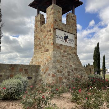 Grape Creek Vineyard - Beautiful stonework at the entrance - Wineries Near Me - Fredericksburg, Texas