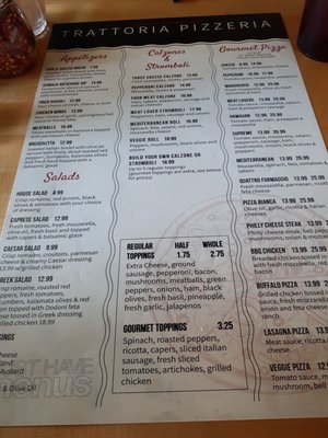 Menu photo 2 Trattoria Pizzeria Hattiesburg, MS Menu photo 2 Trattoria Pizzeria Hattiesburg, MS