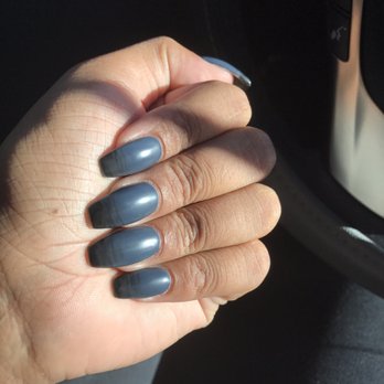 Nails World - Grey to black ombre with Jackie - Nail Salons Near Me - La Quinta, California