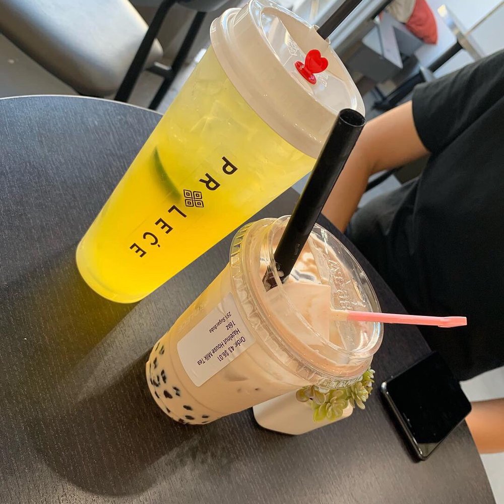 Prolece Tea - Sparkling Pineapple(super refreshing) and 1. Hazelnut House Milk Tea (cute little shovel) - Bubble Tea Near Me - Pasadena, California Prolece Tea - Sparkling Pineapple(super refreshing) and 1. Hazelnut House Milk Tea (cute little shovel) - Bubble Tea Near Me - Pasadena, California