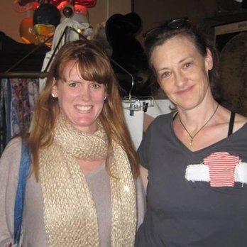 Judy Maxwell Home - Proprietress Joan Cusack (R) with a customer visiting from the U.K. - Gift Shops Near Me - Chicago, Illinois Judy Maxwell Home - Proprietress Joan Cusack (R) with a customer visiting from the U.K. - Gift Shops Near Me - Chicago, Illinois