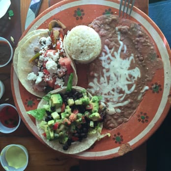 La Santisima - Ghandi and veggie tacos, beans, and rice. - Mexican Near Me - Phoenix, Arizona La Santisima - Ghandi and veggie tacos, beans, and rice. - Mexican Near Me - Phoenix, Arizona