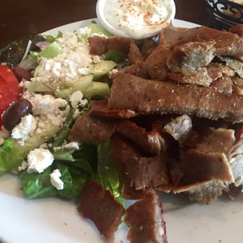 Sofia's Mediterranean Grill - Gyro Platter with a Greek Salad. - Greek Near Me - Hasbrouck Heights, New Jersey Sofia's Mediterranean Grill - Gyro Platter with a Greek Salad. - Greek Near Me - Hasbrouck Heights, New Jersey