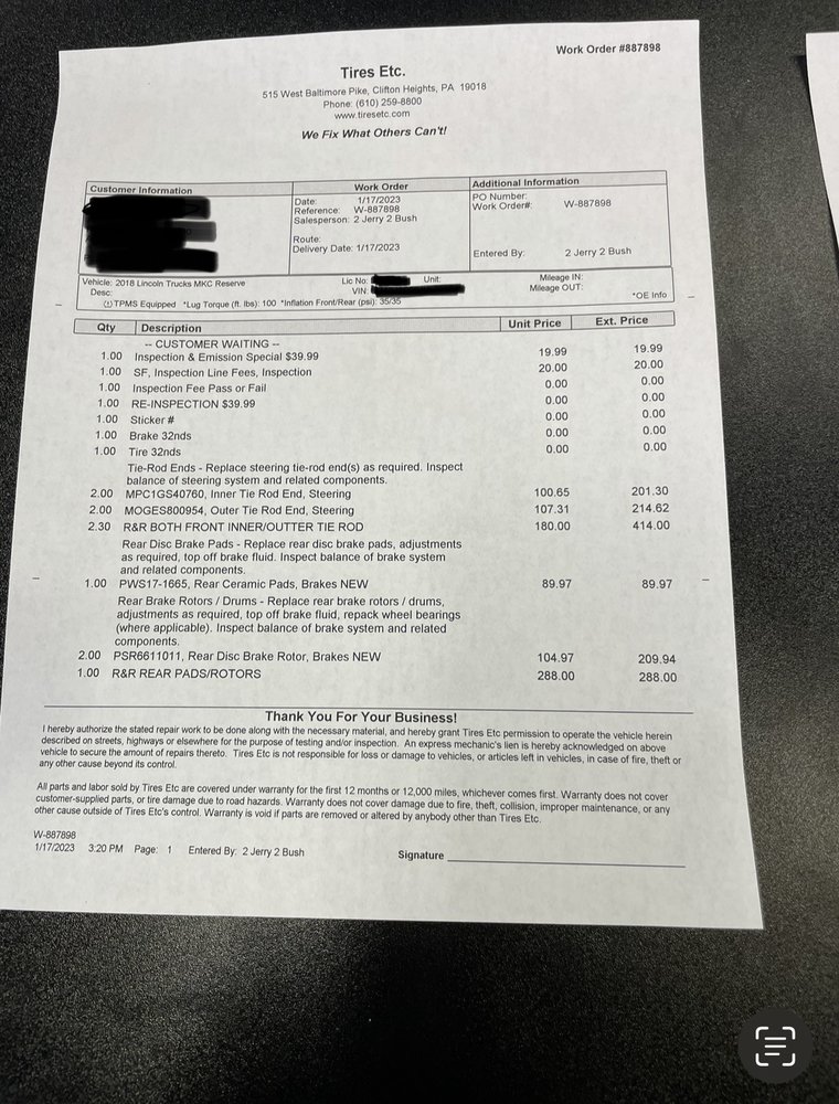 TIRES, ETC Updated September 2024 117 Reviews 515 W Baltimore Ave