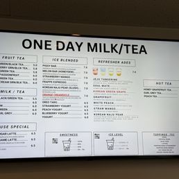 Menu from February 2026