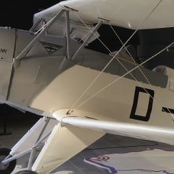 Landesmuseum Koblenz - Bücker-Flugzeug aus der Ausstellung "Zündende Ideen - Marken aus Rheinland-Pfalz" (Landesmuseum Koblenz, Haupthaus)
