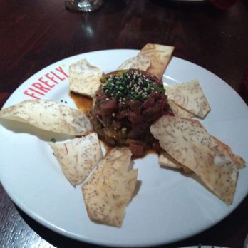 Firefly Tapas Kitchen + Bar - Tuna Tartare with Taro Chips - Tapas/Small Plates Near Me - Las Vegas, Nevada Firefly Tapas Kitchen + Bar - Tuna Tartare with Taro Chips - Tapas/Small Plates Near Me - Las Vegas, Nevada