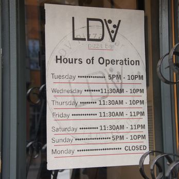 LDV Pizza Bar - Hours - Pizza Near Me - Calgary, Alberta LDV Pizza Bar - Hours - Pizza Near Me - Calgary, Alberta
