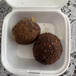 Burnt Boudain balls and no dipping sauce for anything. Burnt Boudain balls and no dipping sauce for anything.
