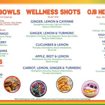 Oasis Juice Bar - OJB Menu (pg 3) - Juice Bars & Smoothies Near Me - Watertown, Connecticut Oasis Juice Bar - OJB Menu (pg 3) - Juice Bars & Smoothies Near Me - Watertown, Connecticut