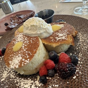 ARLO - Soufflé pancakes and candied bacon. - New American Near Me - San Diego, California ARLO - Soufflé pancakes and candied bacon. - New American Near Me - San Diego, California