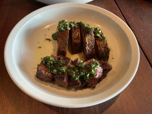 Photo of Pullman - Montreal, QC, CA. Hanger steak with amazing potatoes