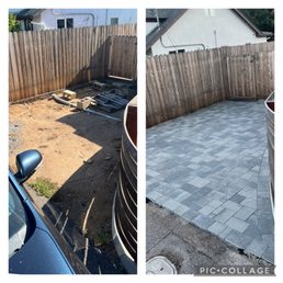 Paver driveway before & after Paver driveway before & after