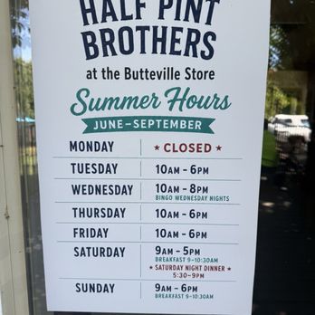 Historic Butteville Store - Summer Hours - Breakfast & Brunch Near Me - Aurora, Oregon