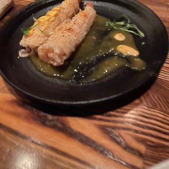 Rustic Root - Firecracker shrimp - just FYI we ate them and they looked a lot nicer when they came out (5 pieces in total) - Cocktail Bars Near Me - San Diego, California