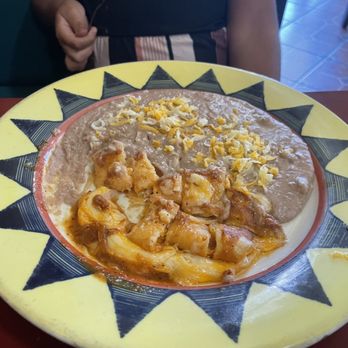 Don Pedros Mexican Restaurant - Kids cheese enchilada with all beans - Mexican Near Me - Washington, Utah