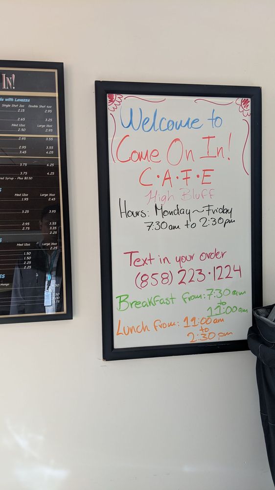 COME ON IN CAFE Updated April 2024 12680 High Bluff Dr, San Diego, California Coffee & Tea