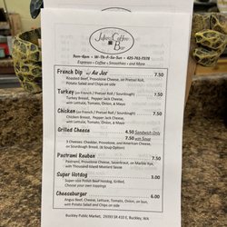 Julie’s Coffee Bar - Food menu