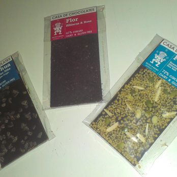 Casa De Chocolates - Chocolate bars - 3 for $20. Try the Fuerte - roasted quinoa, pepitas (pumpkin seeds), almonds, chili flakes and sea salt. - Chocolatiers & Shops Near Me - Berkeley, California