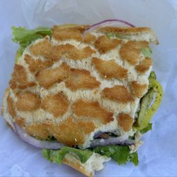 The Albacore Tuna Salad Sandwich with its terrific Dutch crunch bread. The Albacore Tuna Salad Sandwich with its terrific Dutch crunch bread.
