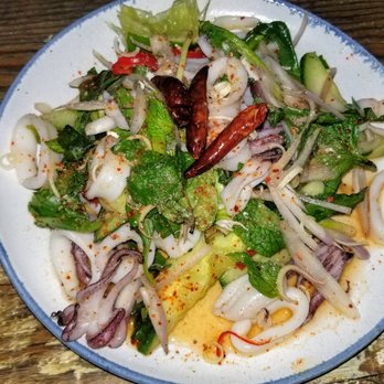 Reckless Noodle House - Warm Lemongrass Squid Larb - Bars Near Me - Seattle, Washington Reckless Noodle House - Warm Lemongrass Squid Larb - Bars Near Me - Seattle, Washington