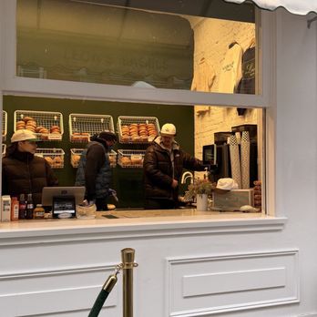 Leon’s Bagels - Front window - Bagels Near Me - New York, New York