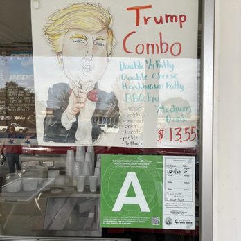 The White House - a political sign in a window - Burgers Near Me - Lancaster, California